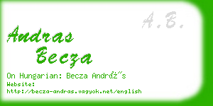 andras becza business card